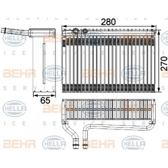 Evaporateur climatisation HELLA 8FV 351 330-381
