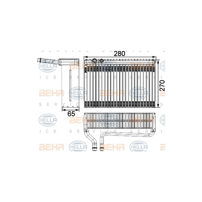 Evaporateur climatisation HELLA 8FV 351 330-381