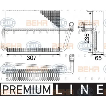 Evaporateur climatisation HELLA 8FV 351 330-491