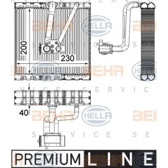 Evaporateur climatisation HELLA 8FV 351 330-711