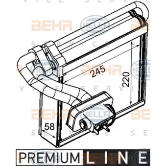Evaporateur climatisation HELLA 8FV 351 331-231