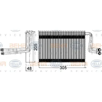 Evaporateur climatisation HELLA 8FV 351 331-261