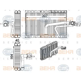 Evaporateur climatisation HELLA 8FV 351 331-271