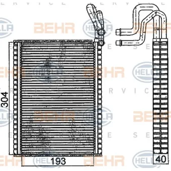 Evaporateur climatisation HELLA 8FV 351 331-291