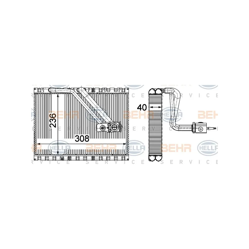 Evaporateur climatisation HELLA 8FV 351 331-531