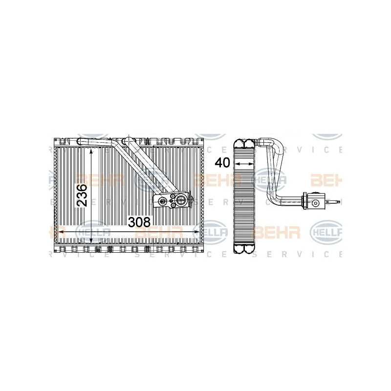 Evaporateur climatisation HELLA 8FV 351 331-541