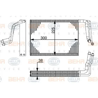Evaporateur climatisation HELLA 8FV 351 331-824