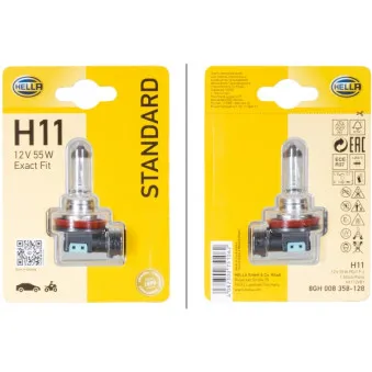 Ampoule, projecteur antibrouillard HELLA 8GH 008 358-128