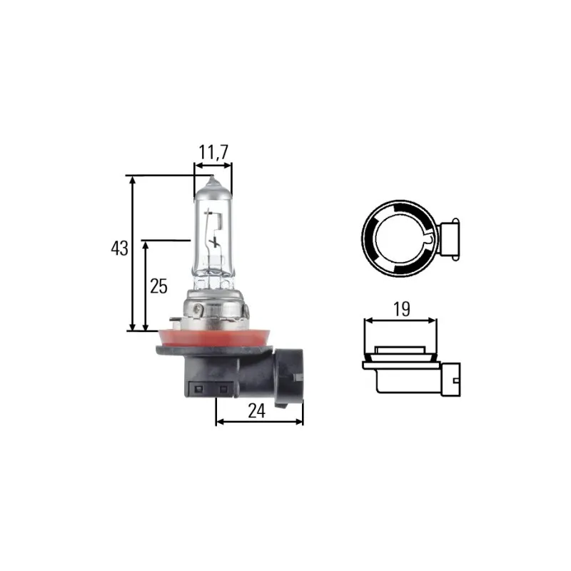 Ampoule, projecteur principal HELLA 8GH 008 358-151