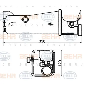 Vase d'expansion, liquide de refroidissement HELLA 8MA 376 702-174