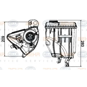 Vase d'expansion, liquide de refroidissement HELLA 8MA 376 702-184