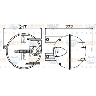 Vase d'expansion, liquide de refroidissement HELLA 8MA 376 702-224