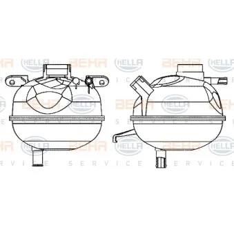 Vase d'expansion, liquide de refroidissement HELLA 8MA 376 702-294