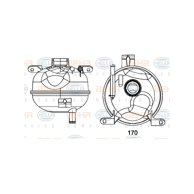 Vase d'expansion, liquide de refroidissement HELLA 8MA 376 702-304