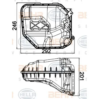Vase d'expansion, liquide de refroidissement HELLA 8MA 376 702-314