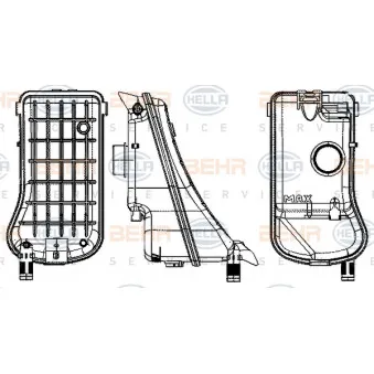 Vase d'expansion, liquide de refroidissement HELLA 8MA 376 702-334