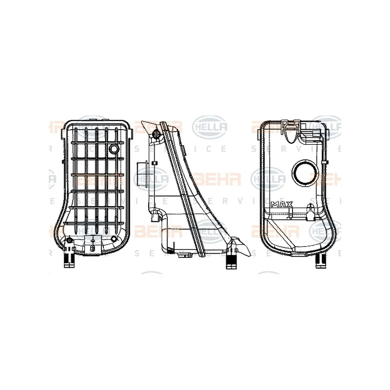 Vase d'expansion, liquide de refroidissement HELLA 8MA 376 702-334