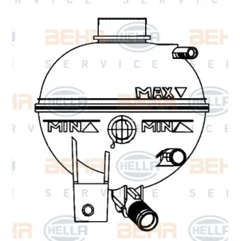 Vase d'expansion, liquide de refroidissement HELLA 8MA 376 702-344
