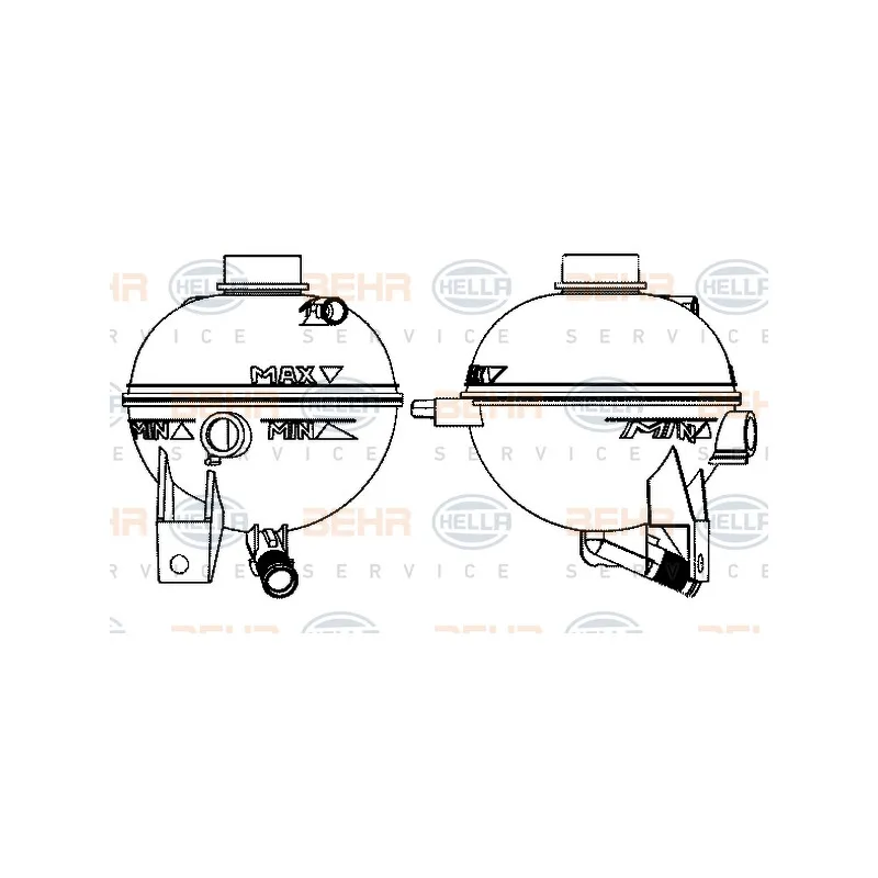 Vase d'expansion, liquide de refroidissement HELLA 8MA 376 702-354