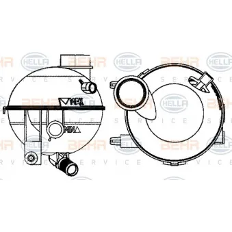 Vase d'expansion, liquide de refroidissement HELLA 8MA 376 702-364