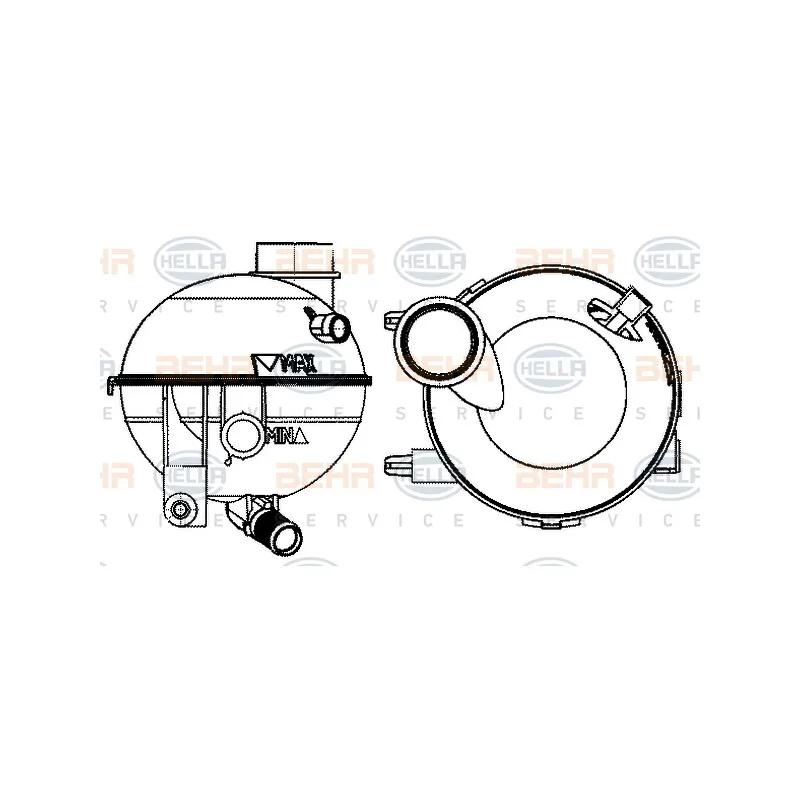 Vase d'expansion, liquide de refroidissement HELLA 8MA 376 702-364