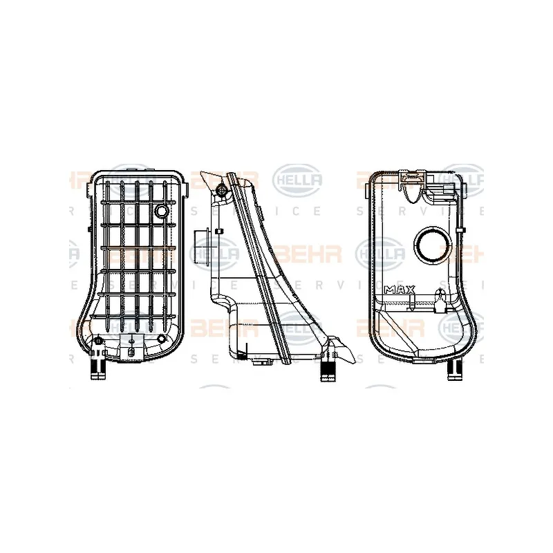 Vase d'expansion, liquide de refroidissement HELLA 8MA 376 702-374