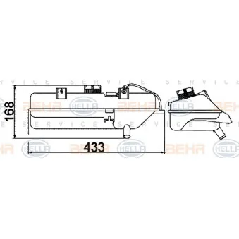 Vase d'expansion, liquide de refroidissement HELLA 8MA 376 702-394