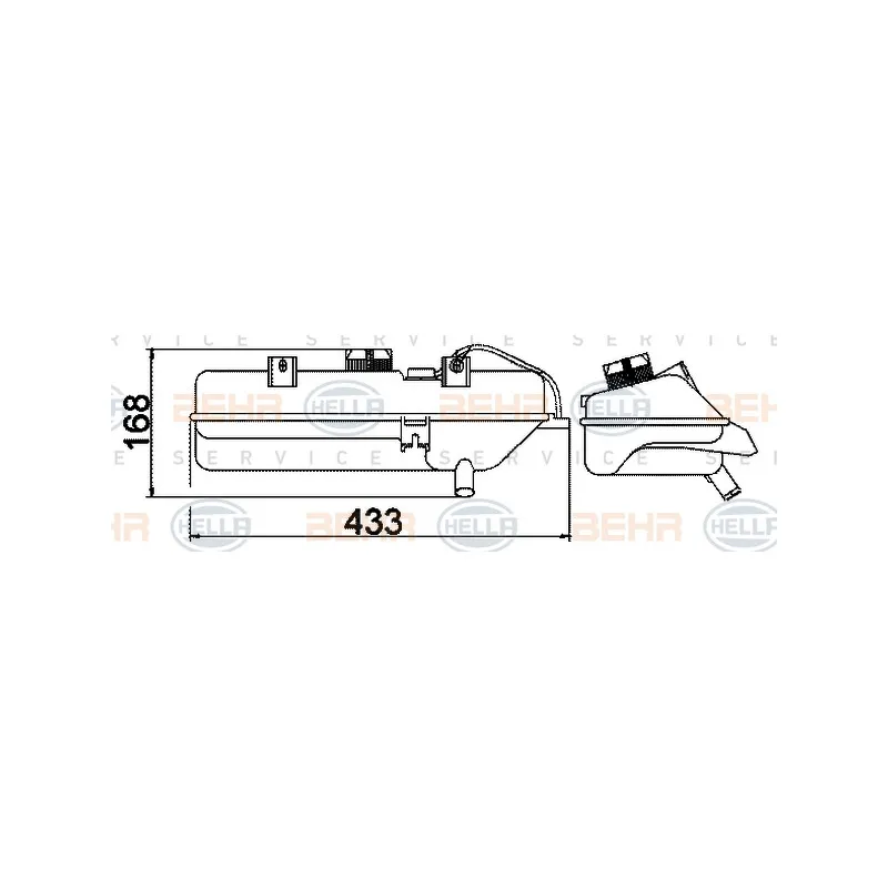 Vase d'expansion, liquide de refroidissement HELLA 8MA 376 702-394