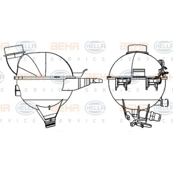 Vase d'expansion, liquide de refroidissement HELLA 8MA 376 702-404