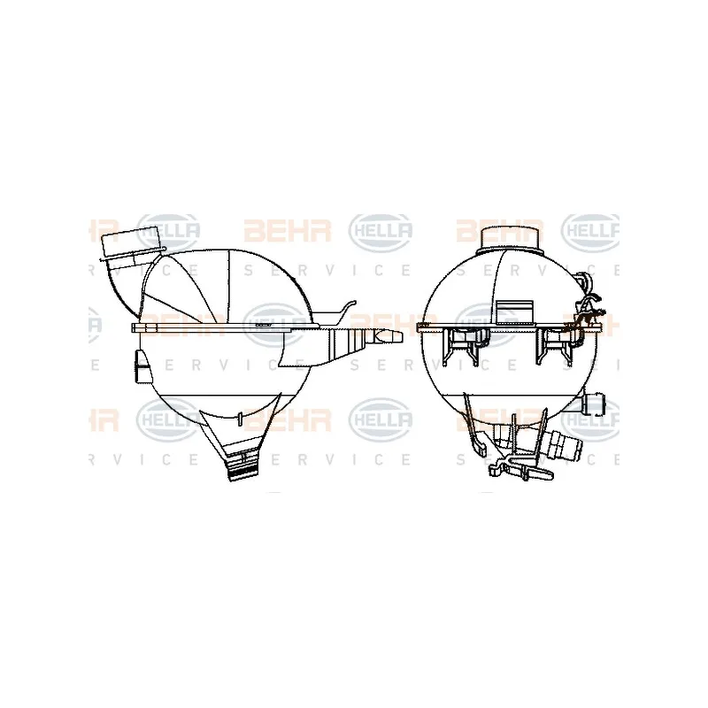 Vase d'expansion, liquide de refroidissement HELLA 8MA 376 702-404