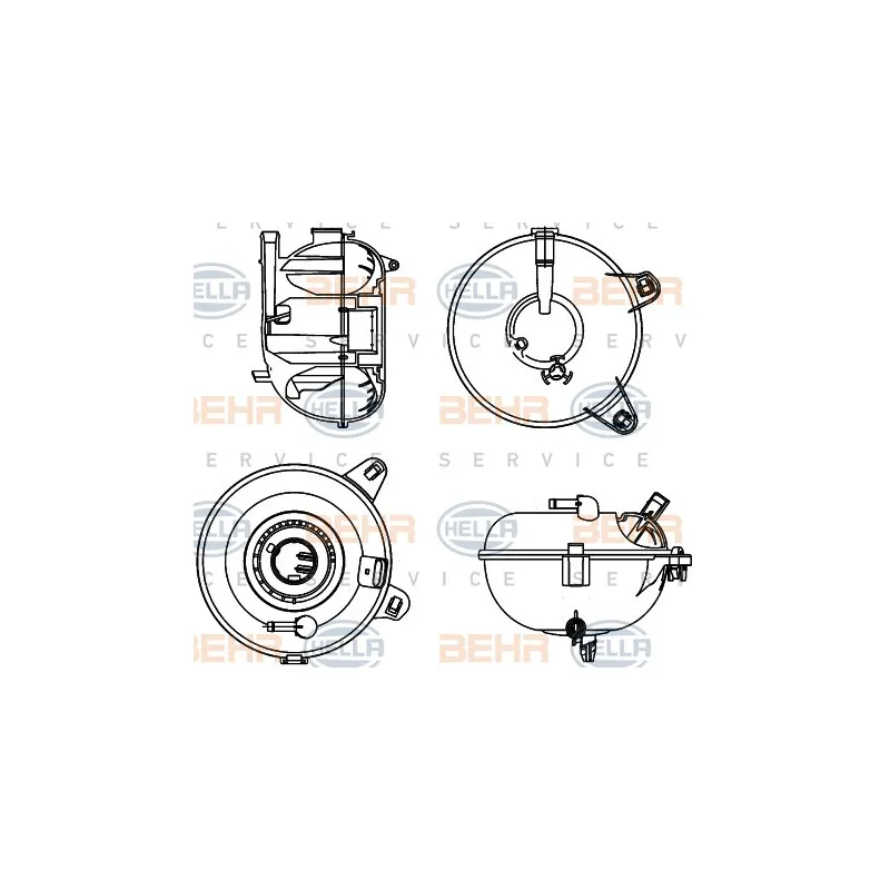 Vase d'expansion, liquide de refroidissement HELLA 8MA 376 702-464