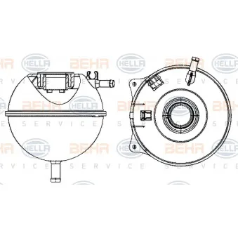 Vase d'expansion, liquide de refroidissement HELLA 8MA 376 702-484