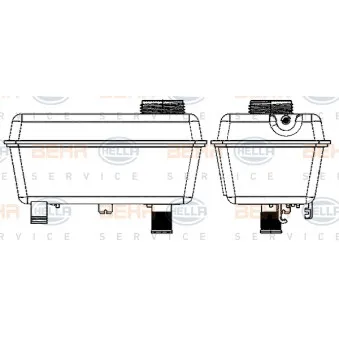 Vase d'expansion, liquide de refroidissement HELLA 8MA 376 702-524