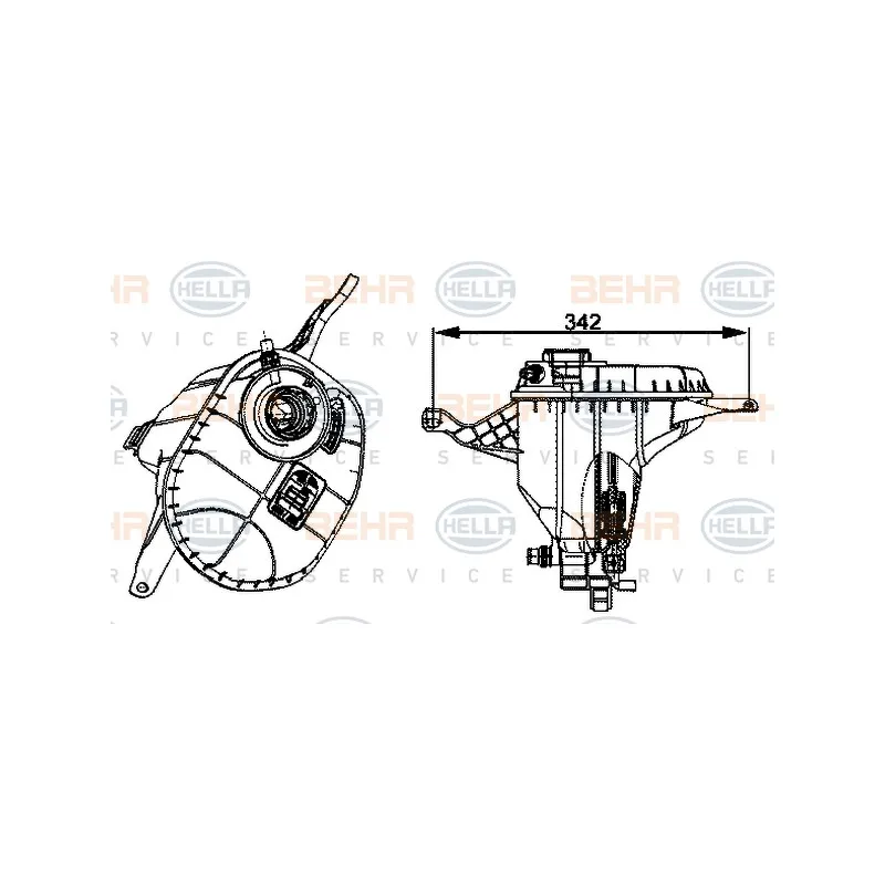 Vase d'expansion, liquide de refroidissement HELLA 8MA 376 704-004