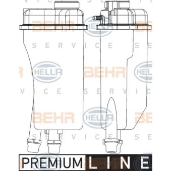 Vase d'expansion, liquide de refroidissement HELLA 8MA 376 731-501