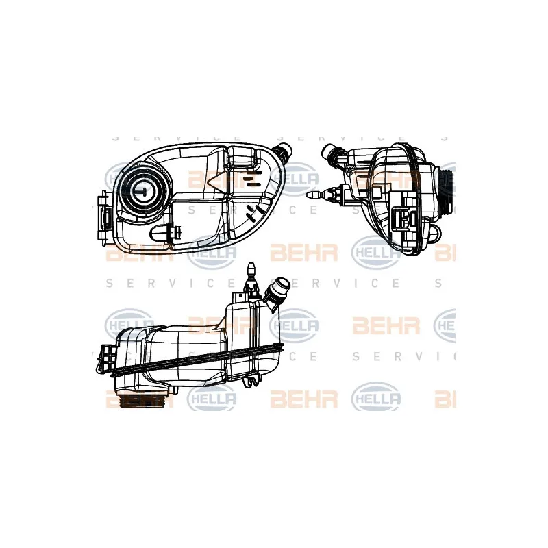 Vase d'expansion, liquide de refroidissement HELLA 8MA 376 731-604