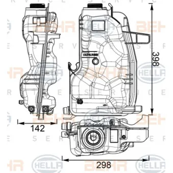 Vase d'expansion, liquide de refroidissement HELLA 8MA 376 734-434