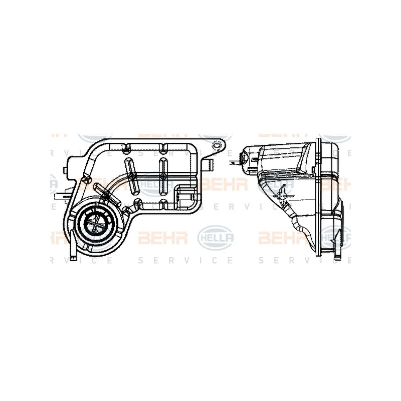 Vase d'expansion, liquide de refroidissement HELLA 8MA 376 737-144