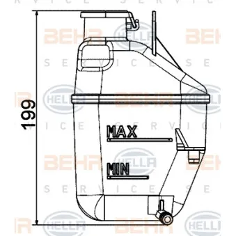 Vase d'expansion, liquide de refroidissement HELLA 8MA 376 737-234