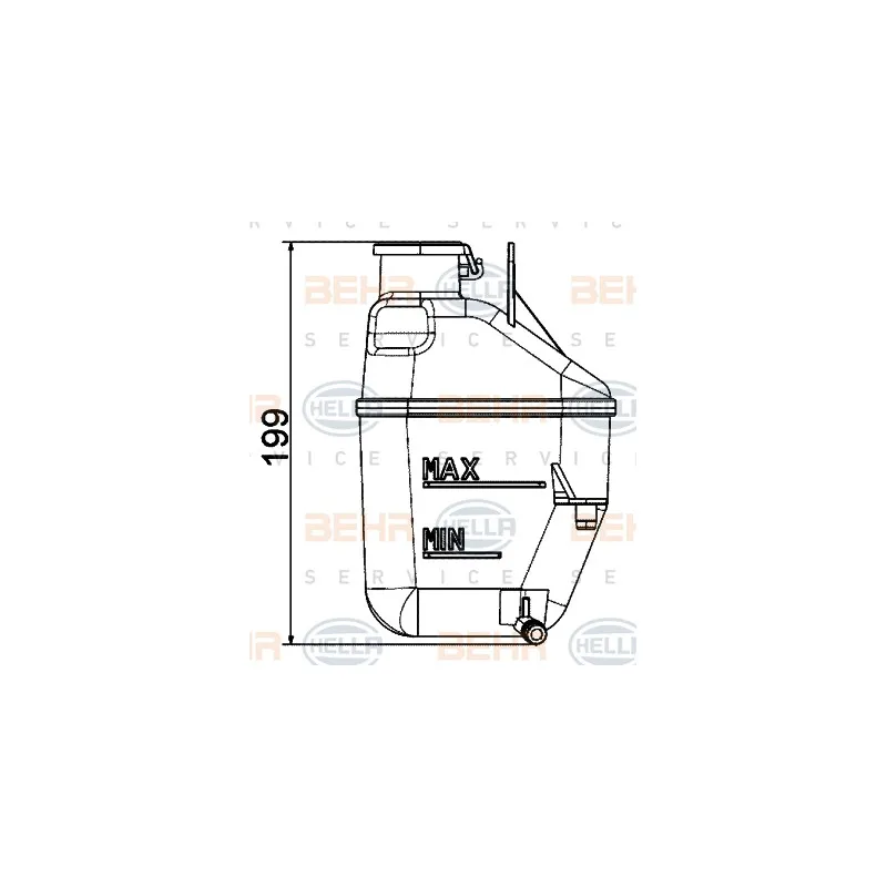 Vase d'expansion, liquide de refroidissement HELLA 8MA 376 737-234