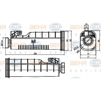Vase d'expansion, liquide de refroidissement HELLA 8MA 376 755-091