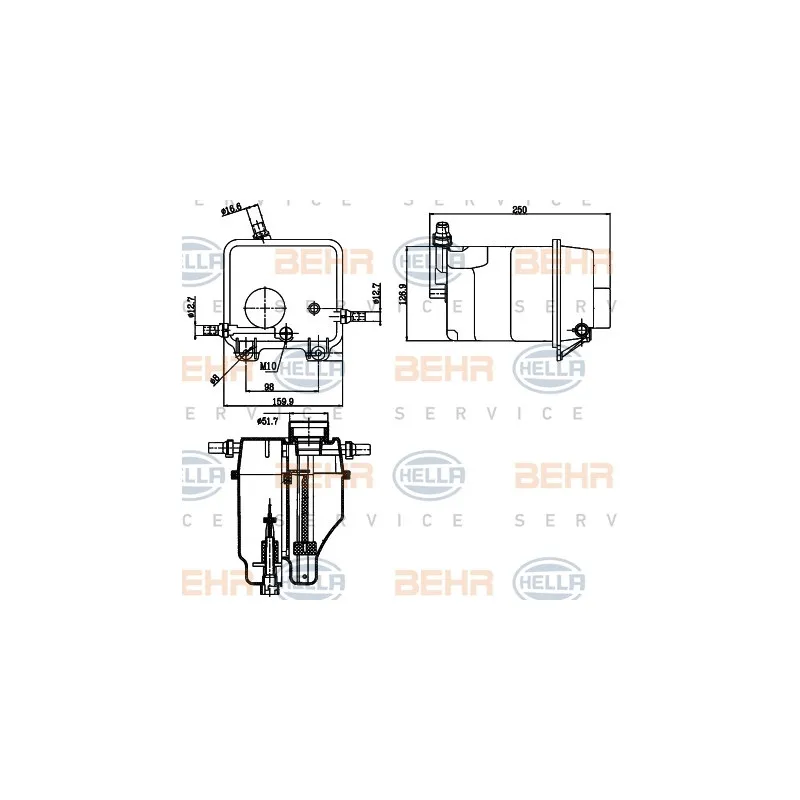 Vase d'expansion, liquide de refroidissement HELLA 8MA 376 755-211