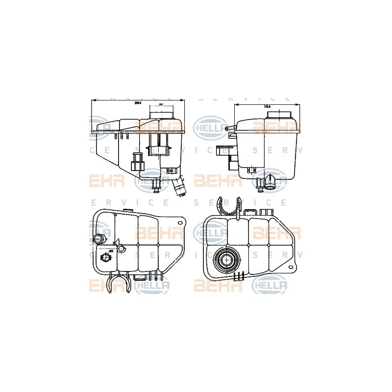 Vase d'expansion, liquide de refroidissement HELLA 8MA 376 755-221