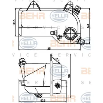 Vase d'expansion, liquide de refroidissement HELLA 8MA 376 789-721
