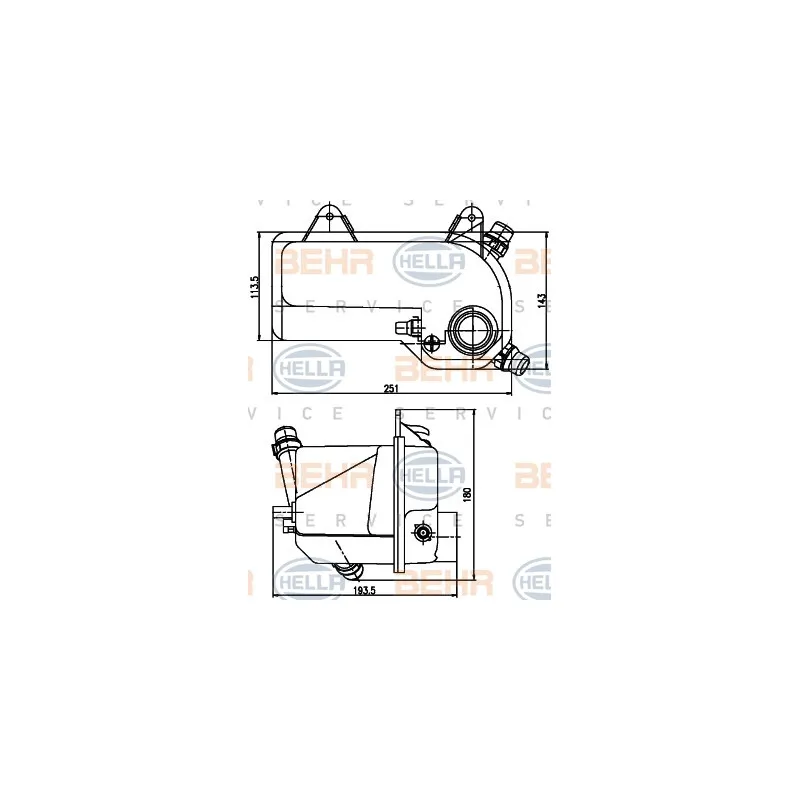 Vase d'expansion, liquide de refroidissement HELLA 8MA 376 789-721