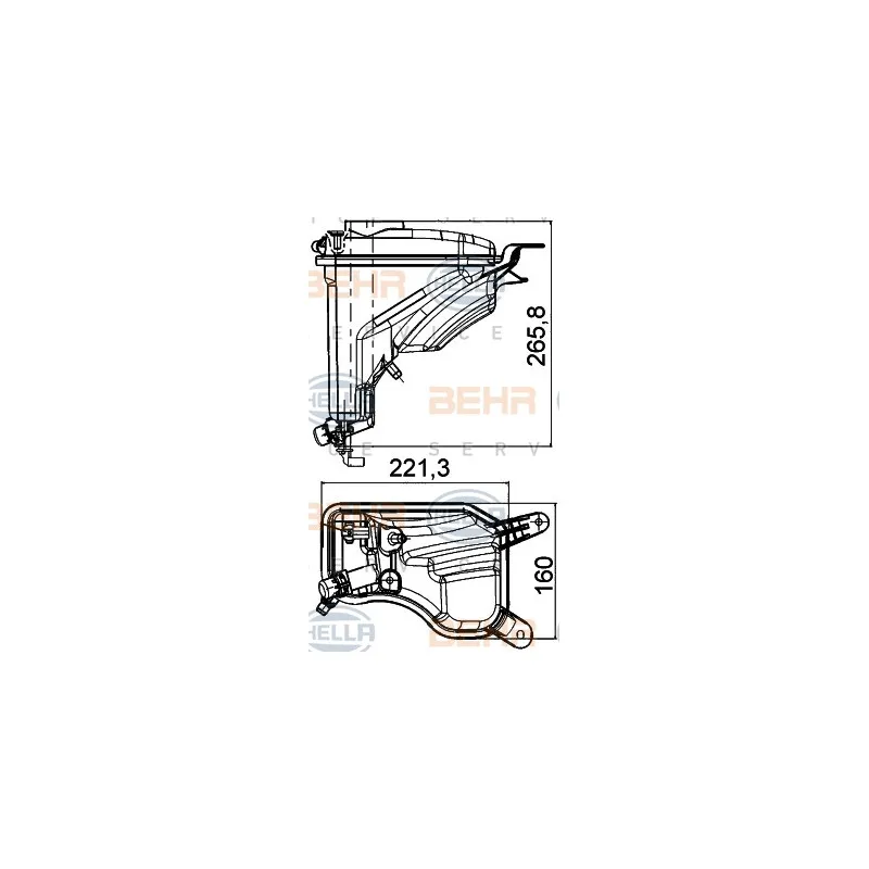 Vase d'expansion, liquide de refroidissement HELLA 8MA 376 789-751