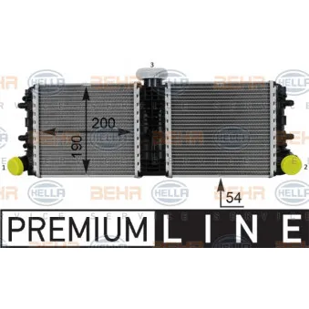 Radiateur, refroidissement du moteur HELLA 8MK 376 701-251