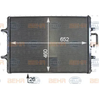 Radiateur basse température, intercooler HELLA 8MK 376 701-331