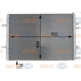 Radiateur basse température, intercooler HELLA 8MK 376 701-351