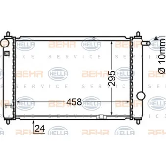 Radiateur, refroidissement du moteur HELLA 8MK 376 704-761